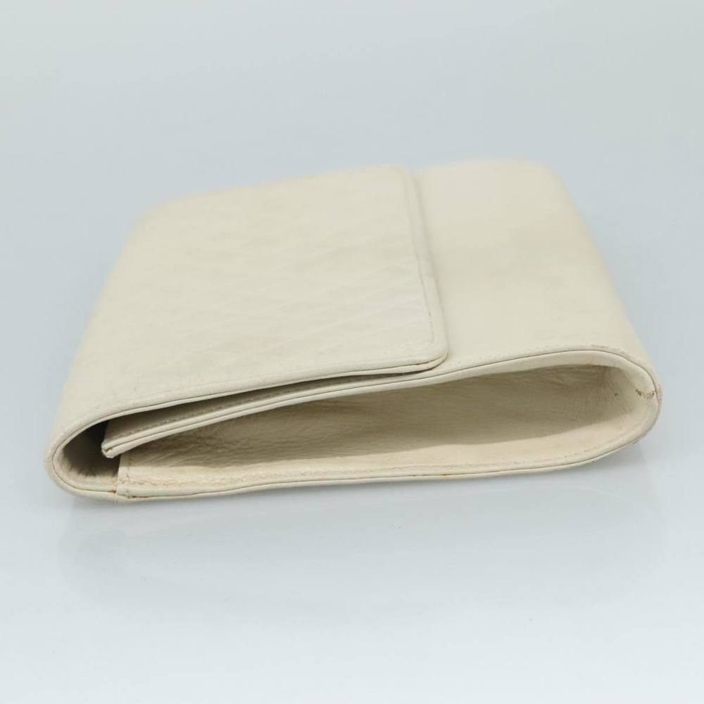 SAINT LAURENT Clutch Bag Leather White Auth bs21008 - Picture 4 of 16